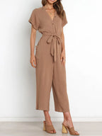 Notched Short Sleeve Tie Waist Jumpsuit (9)