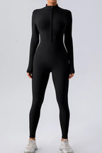 Half Zip Mock Neck Active Jumpsuit (17)