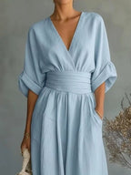 Full Size Half Sleeve Wide Leg Jumpsuit Plus (2)