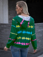Tie Dye Raglan Sleeve Hoodie (6)