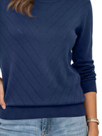 Openwork Round Neck Sweater (24)