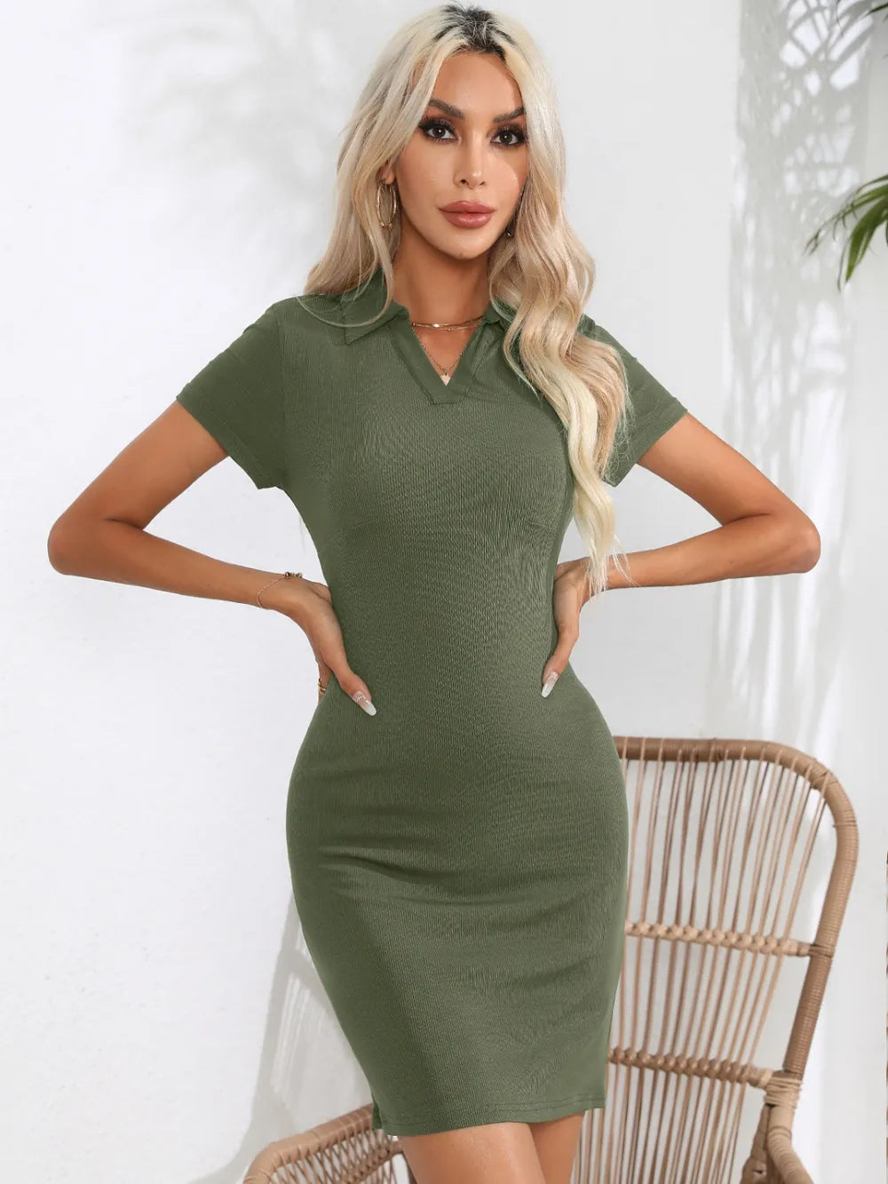 Johnny Collar Short Sleeve Mini Dress (8)