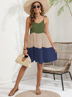 Block Spaghetti Strap Cover-up Dress (10)