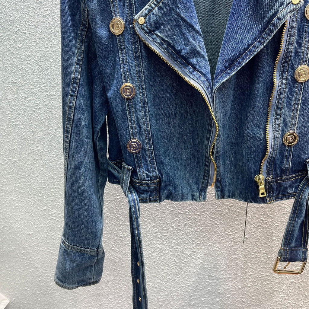Button Denim Loose Top photo 6