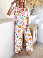Printed Button Down Shirt Pants Set (11)