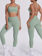 Criss-cross Back Cami Leggings Active Set