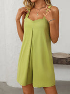 Sweetheart Neck Wide Strap Romper Pockets (2)