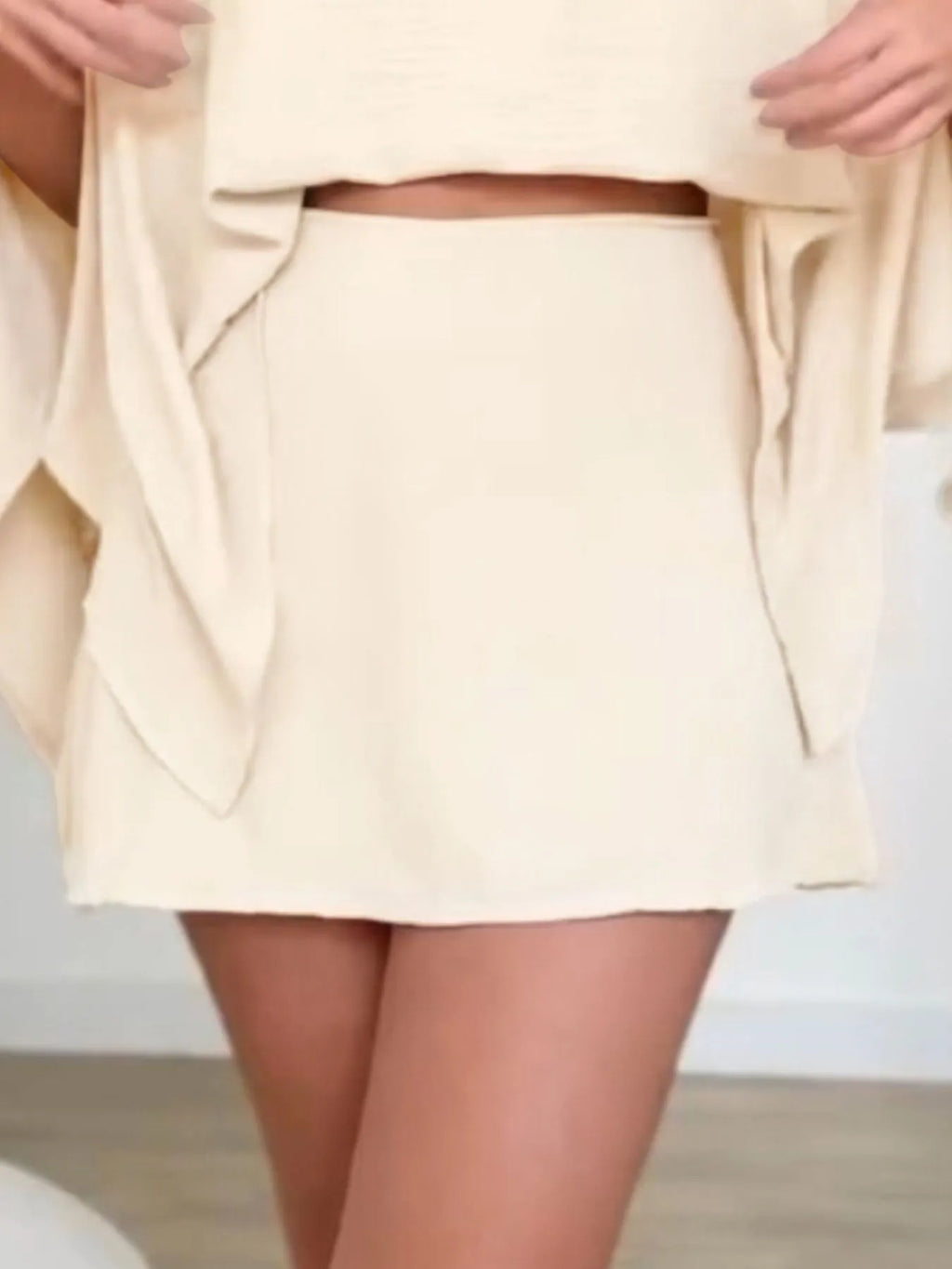Side Slit Top Mini Skirt Set (5)