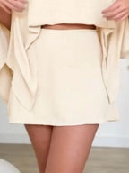 Side Slit Top Mini Skirt Set (5)