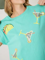 Sequin Short Sleeve Summer Tee Dress (6)