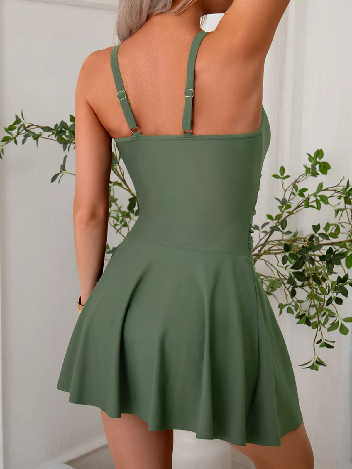 Mesh Panel Scoop Neck One-piece Swimsuit (16)