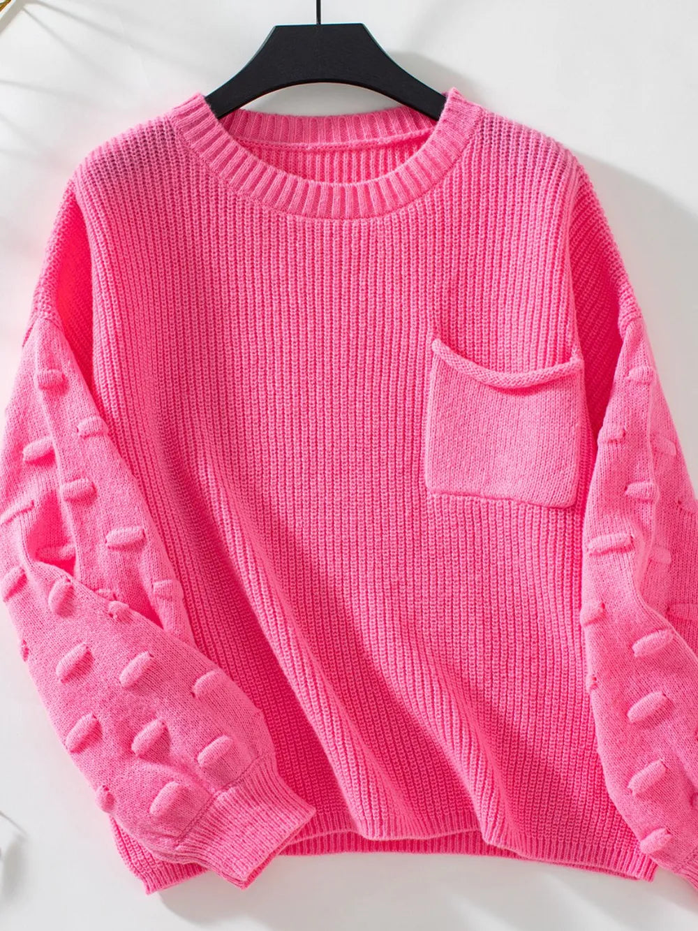 Round Neck Drop Shoulder Sweater (5)