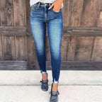 Street White Burrs Tassels Skinny Jeans photo 4