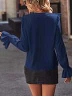 Ruffled Flounce Sleeve Blouse (13)