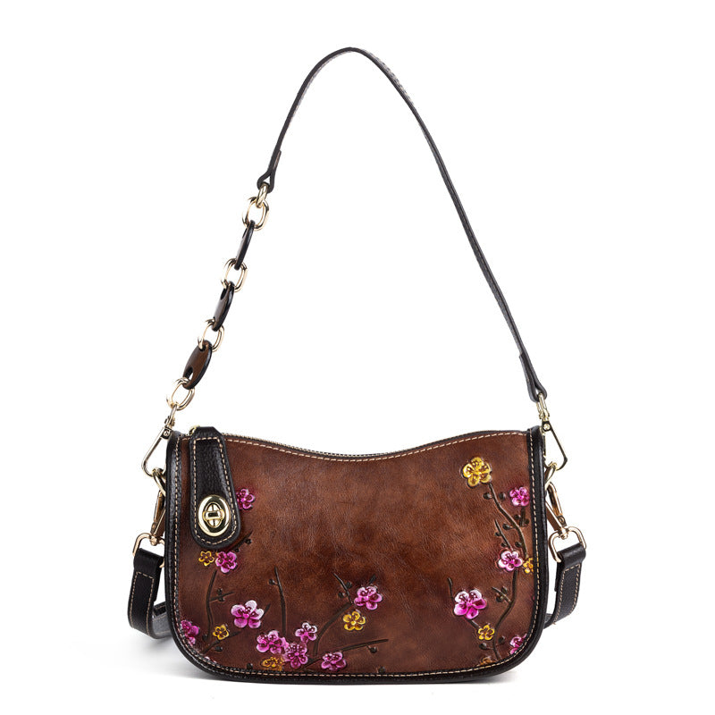 Retro First-layer Cowhide Simple Shoulder Bag variant CJNS280970703CX