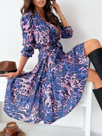 Printed Tie Waist Midi Dress (11)