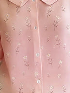 Floral Print Peter Pan Collar Shirt (9)