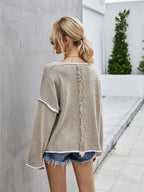 Boat Neck Dropped Shoulder Sweater (12)