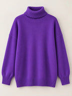 Turtleneck Dropped Shoulder Sweater (9)