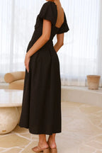 Sweetheart Neck Puff Sleeve Dress (20)