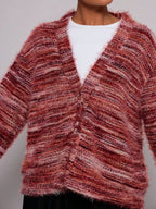 Chunky Knit V-neck Button-up Cardigan (18)