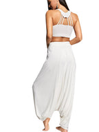 Tied Mid Waist Long Harem Pants (6)
