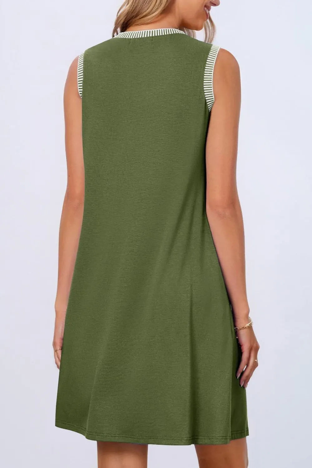 Round Neck Sleeveless Mini Tank Dress (3)