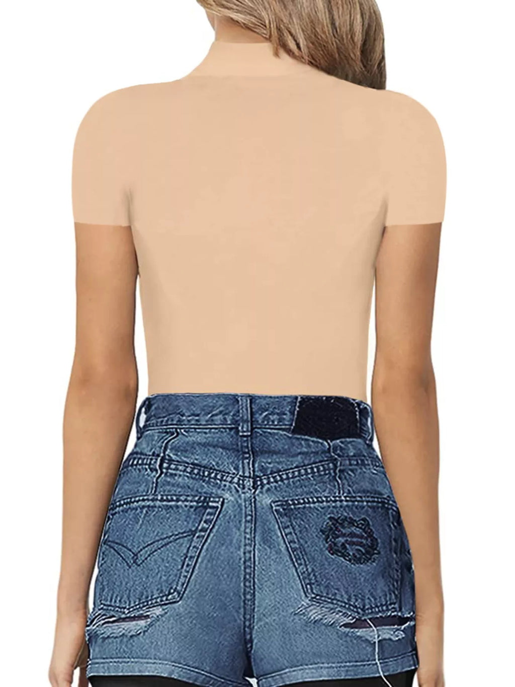 Mock Neck Short Sleeve Bodysuit (20)
