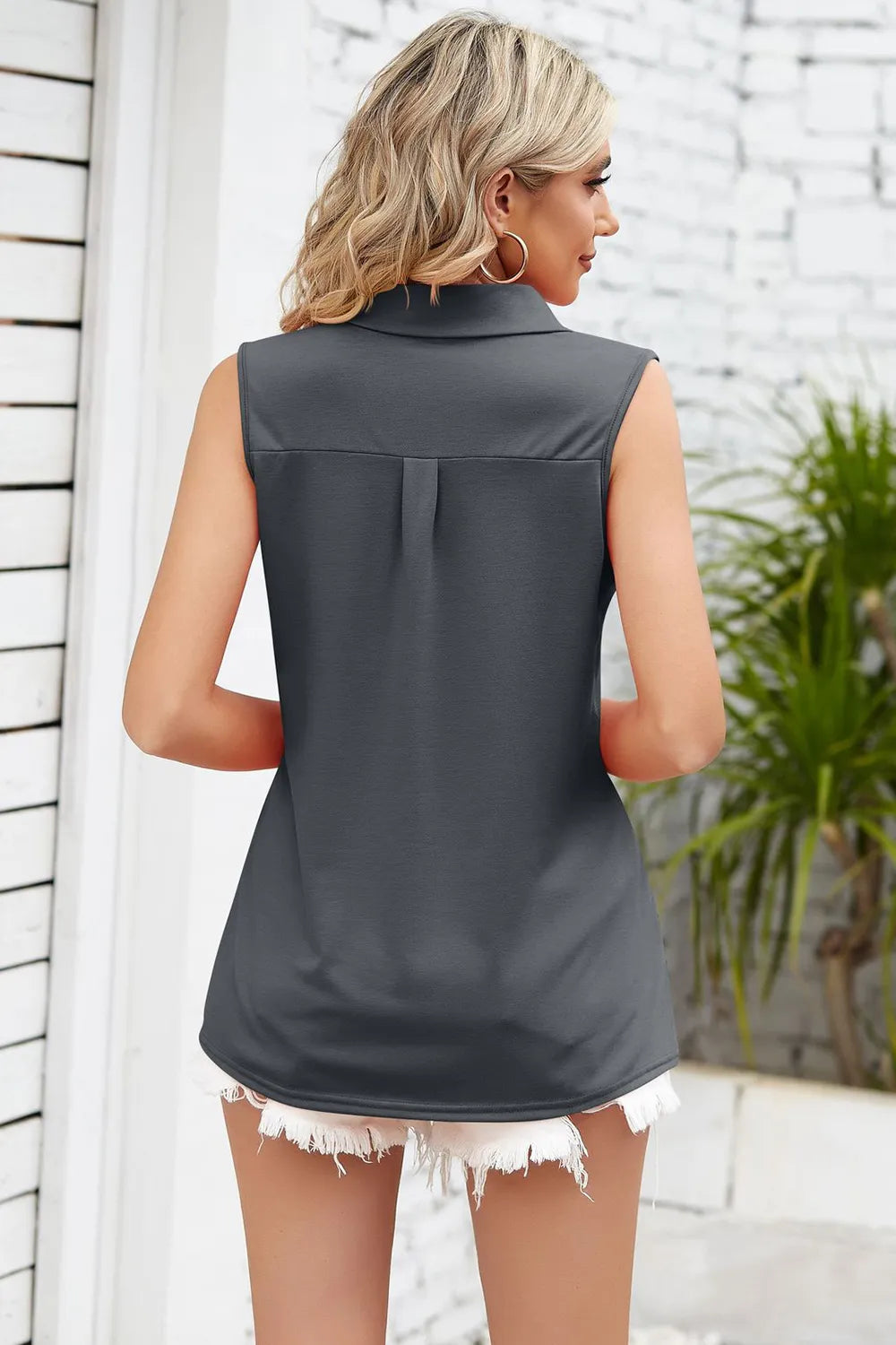 Ruched Johnny Collar Tank (15)