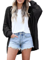 Openwork Open Front Lightweight Cardigan (12)