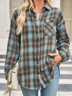Plaid Button Up Long Sleeve Shirt (11)
