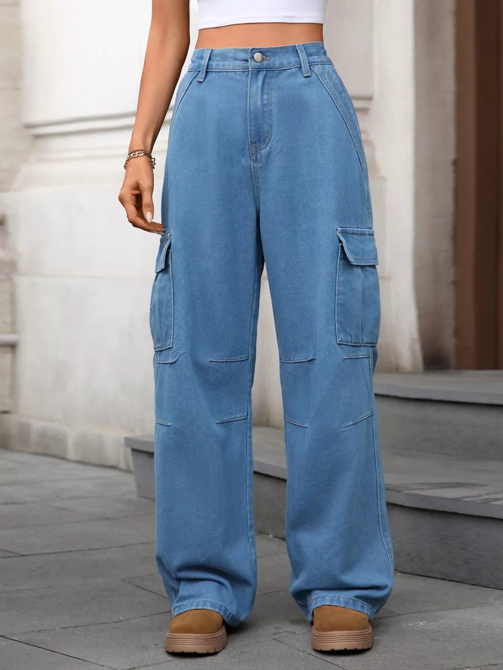 Relaxed Fit Cargo Jeans (12)