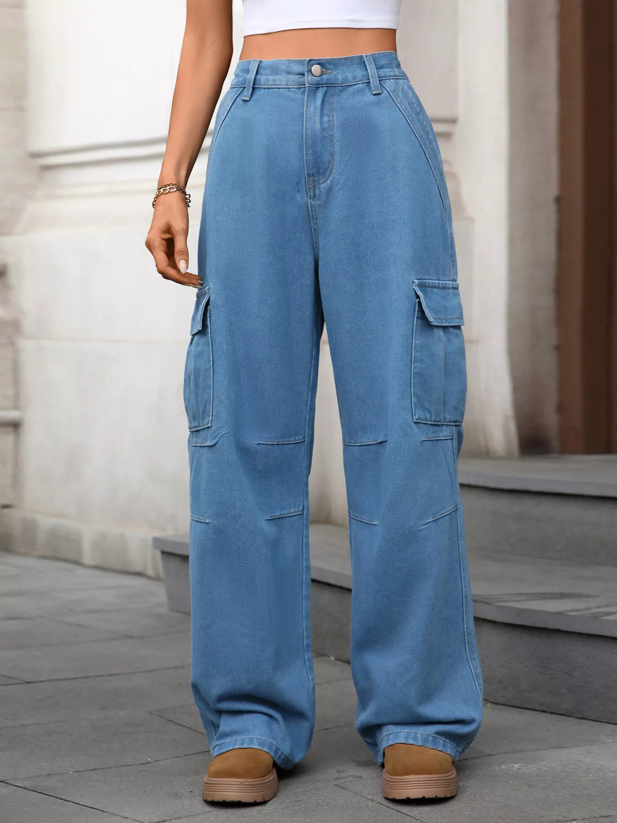 Relaxed Fit Cargo Jeans (12)