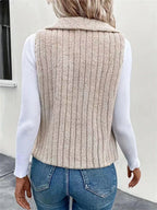 Open Front Fuzzy Vest Coat (3)