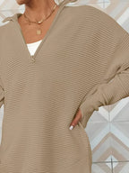 Half Zip Long Sleeve Knit Top (32)