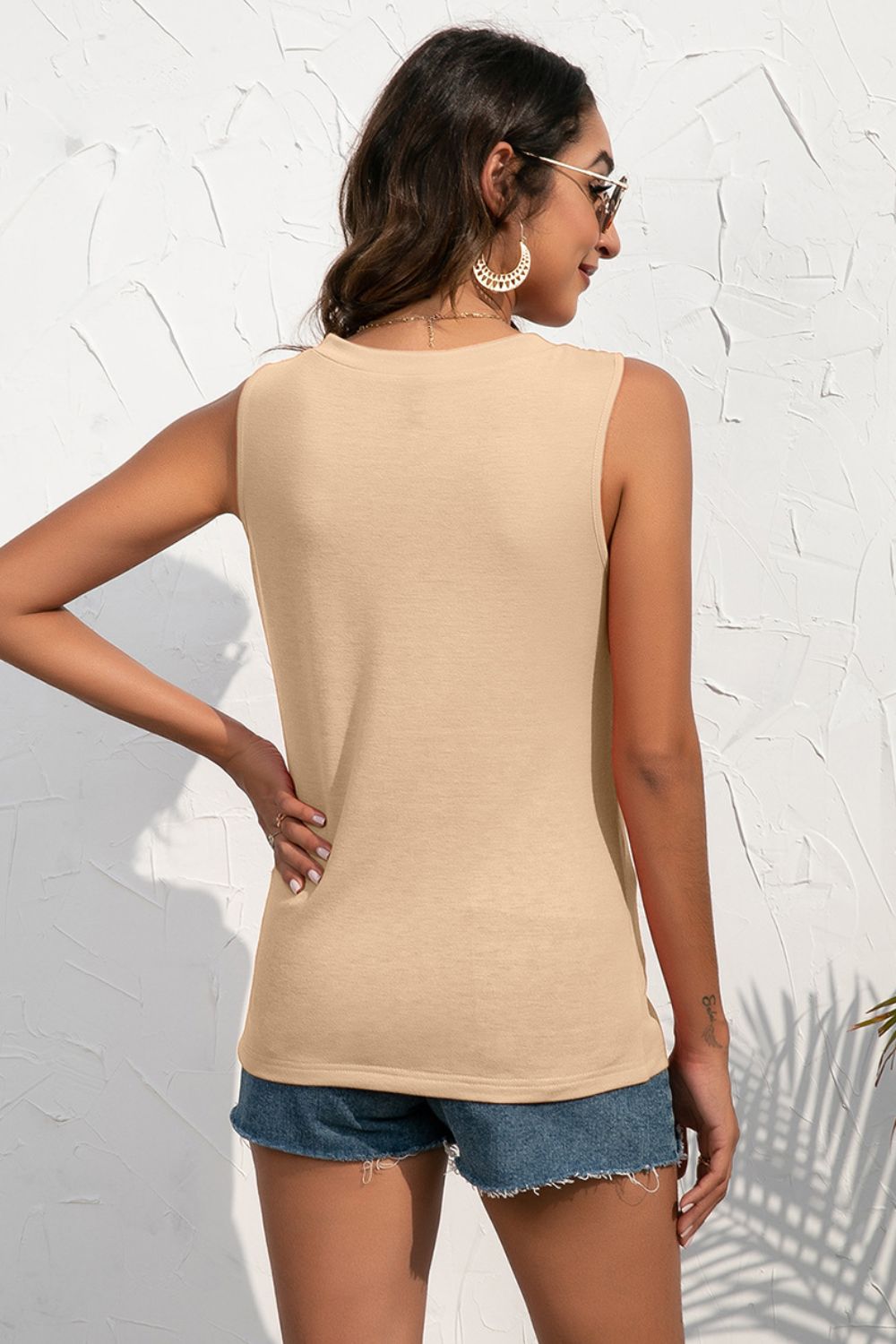 Buttoned Deep V Tank (4)
