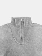 Full Size Quarter Zip Long Sleeve Top (4)
