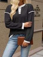 Button Detail Dropped Shoulder T-shirt (10)