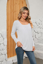 Square Neck Long Sleeve T-shirt (4)
