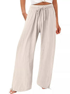 Full Size Wide Leg Pants Drawstring Waist Plus (2)