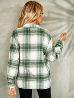 Plaid Button Down Collared Jacket (15)