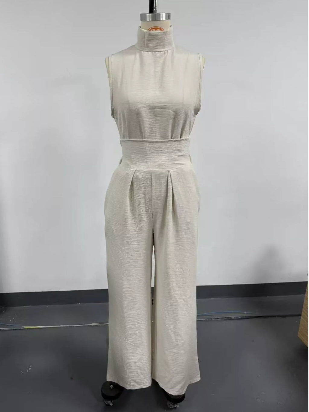 Full Size Sleeveless Wide-leg Jumpsuit Smocked Waist Plus (3)