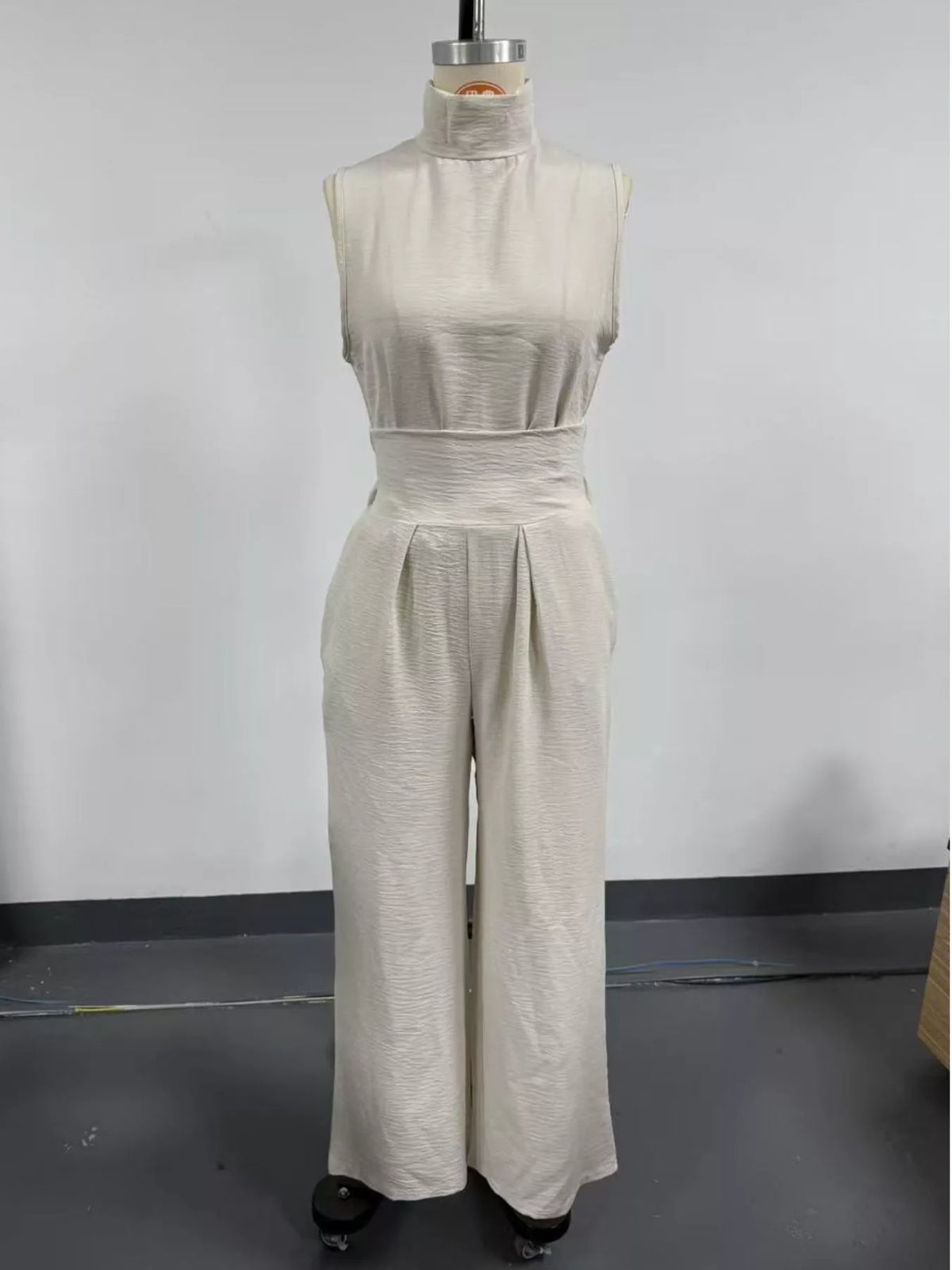 Full Size Sleeveless Wide-leg Jumpsuit Smocked Waist Plus (3)