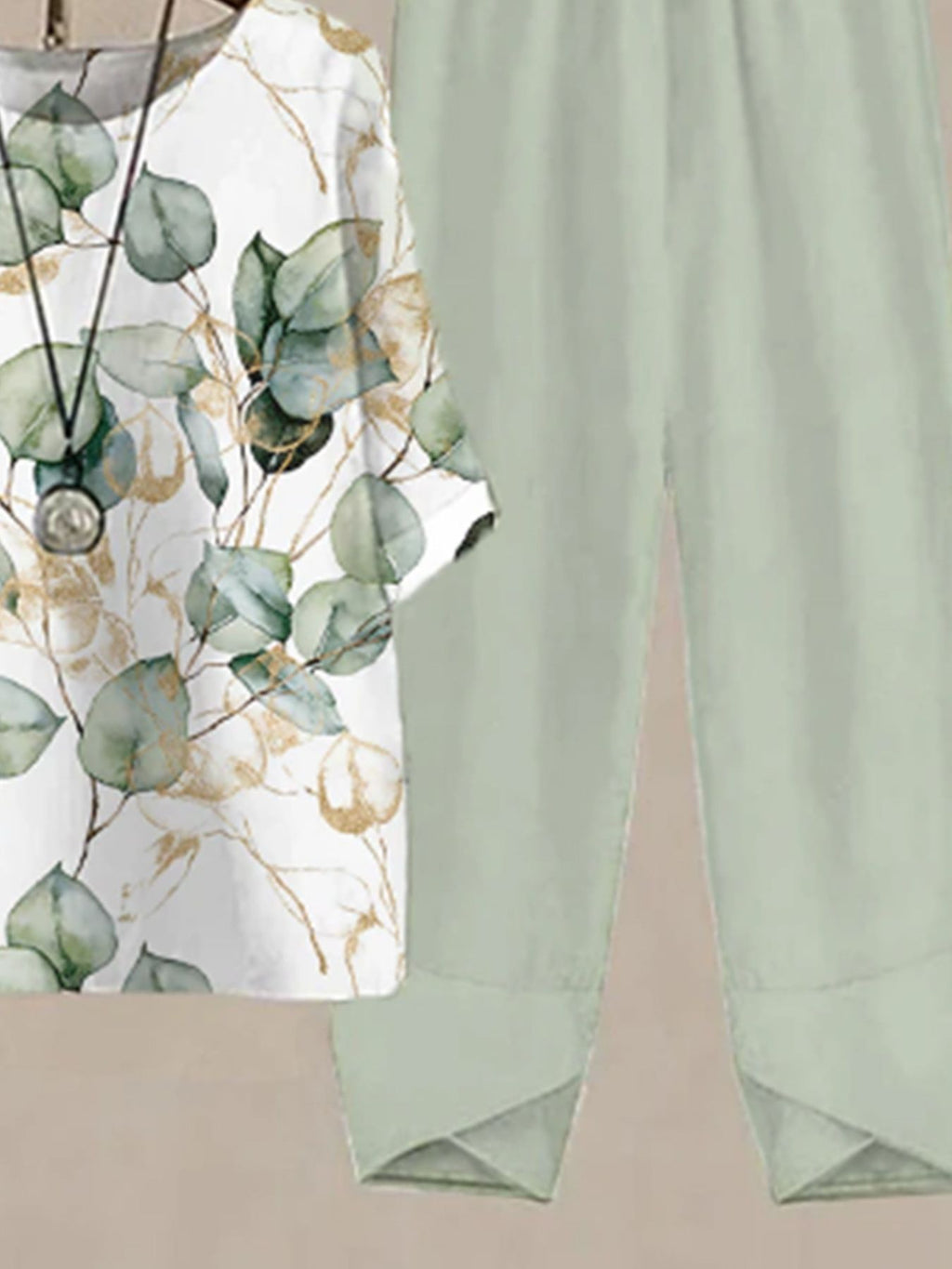 Printed Half Sleeve Top Pants Set (14)