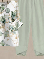 Printed Half Sleeve Top Pants Set (14)