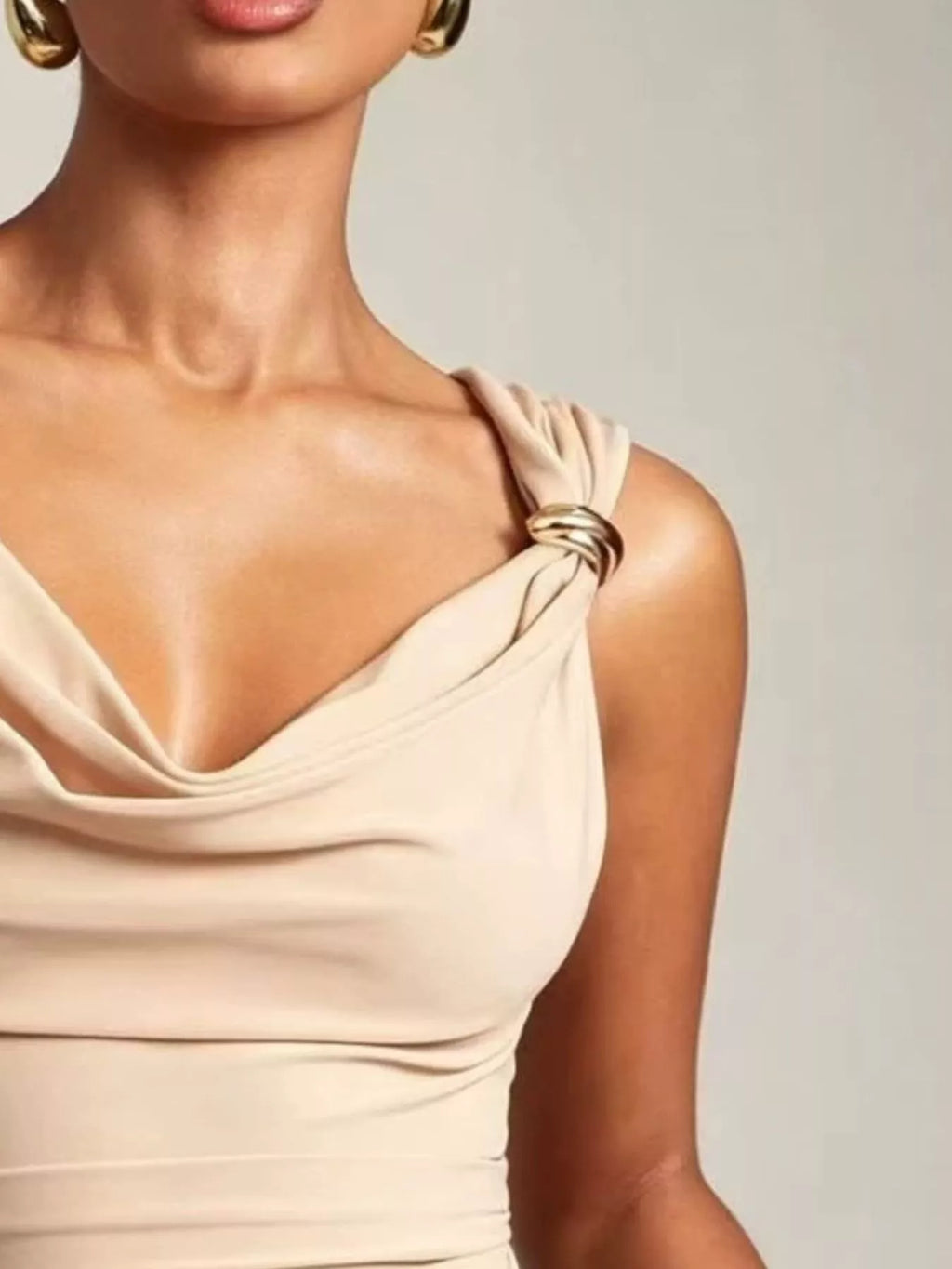 Cowl Neck Tank Metal Ring Accents (6)