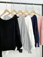 One-shoulder Ribbed Knit Top Relaxed Fit (9)