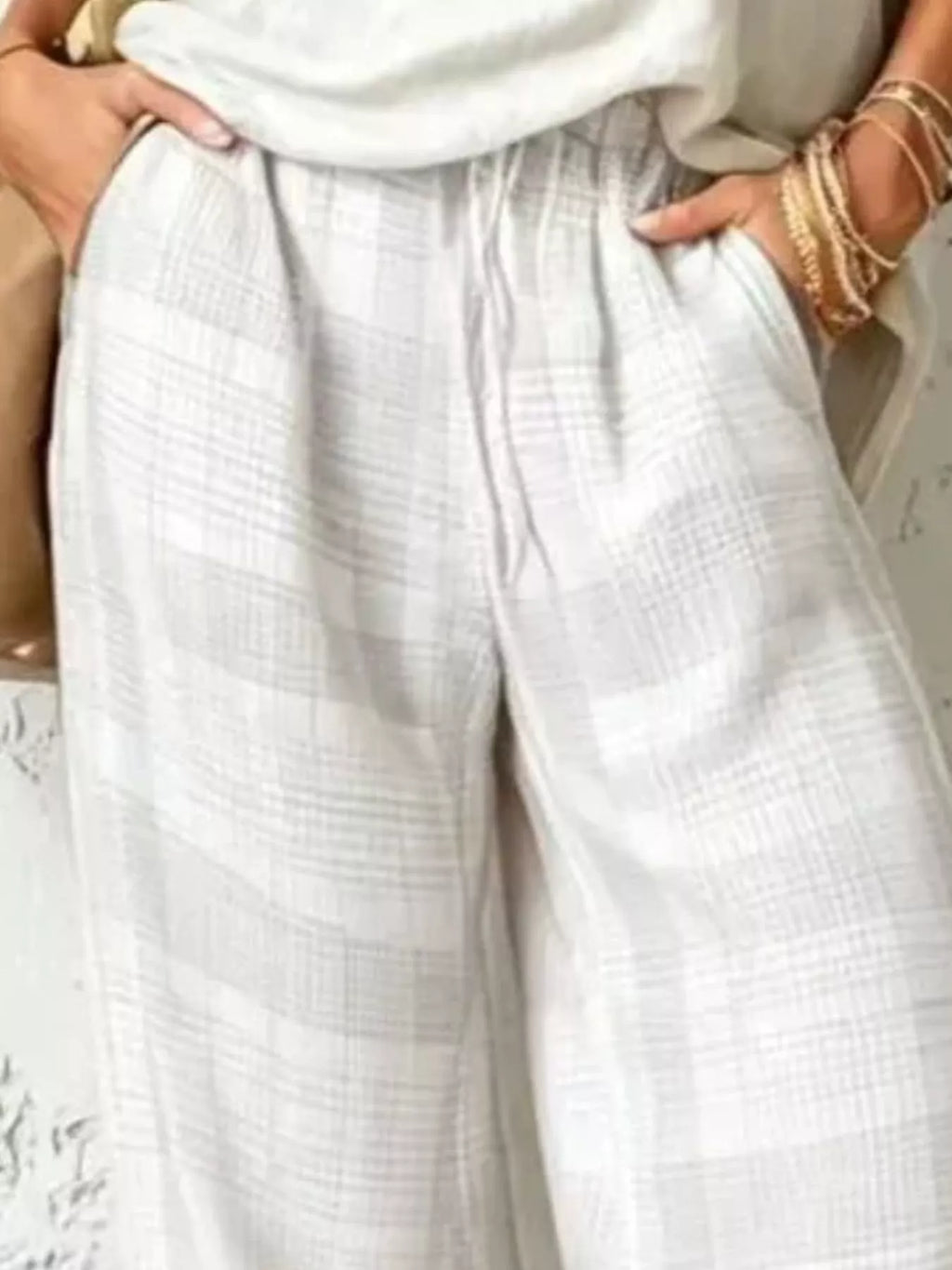 Plaid Wide-leg Two-piece Set (13)