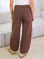 Wide-leg Jeans Front Patch Pockets (4)