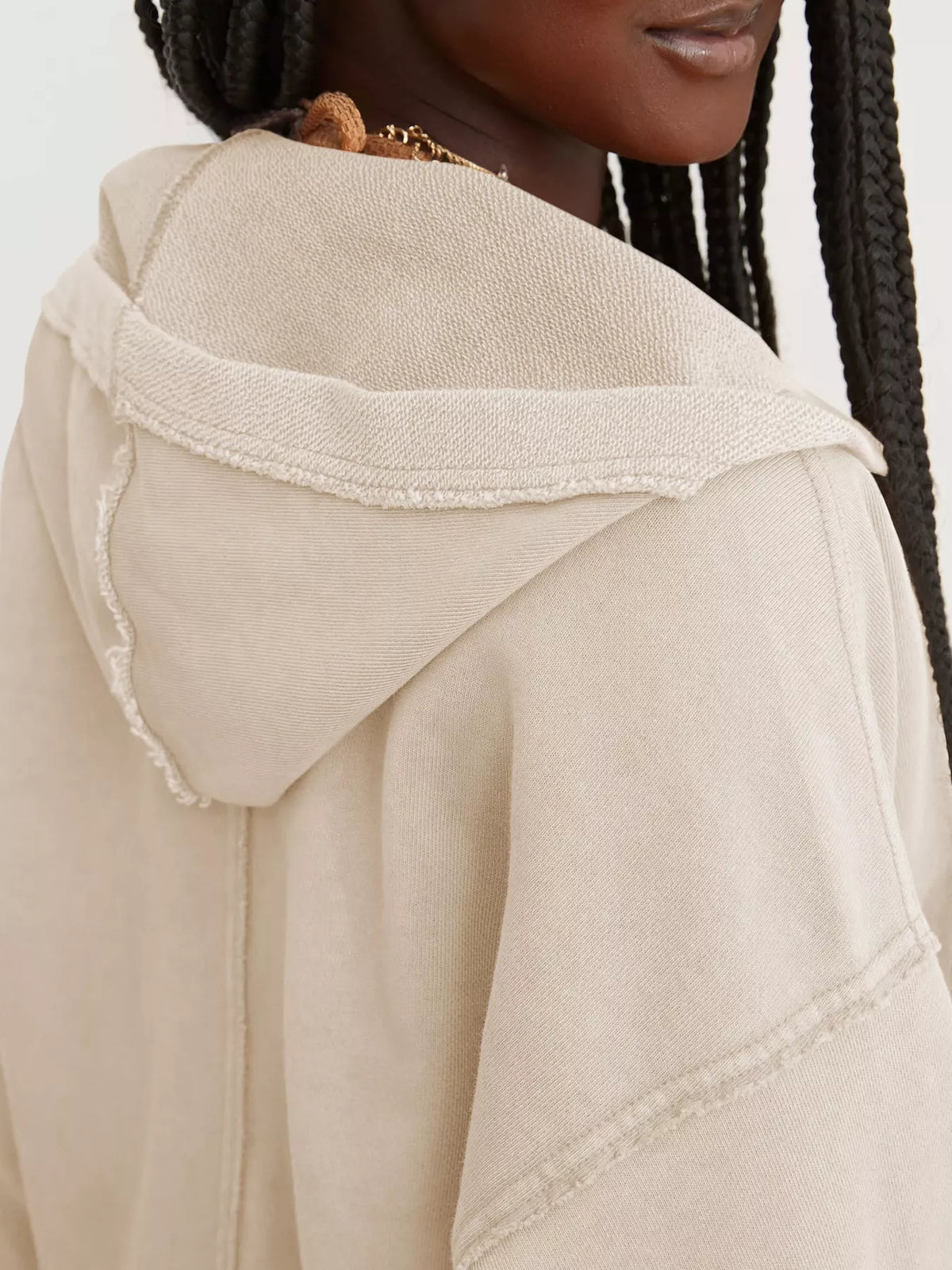 Dropped Shoulder Cropped Hoodie (31)